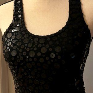 Small Karlie Black Racerback Sequin Dress